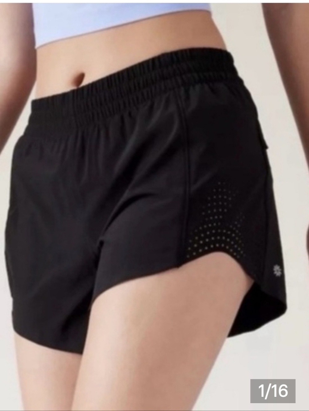 Athleta soft green Performance Running Shorts